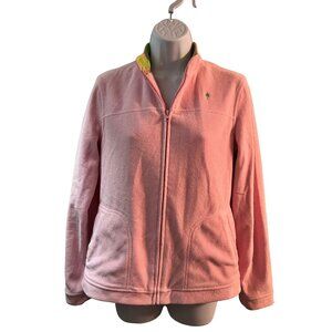 Lilly Pulitzer Pink Fleece Zip Up Sweater size SMALL